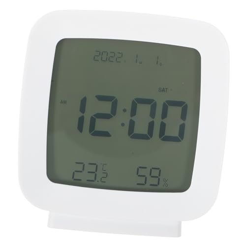MUCKLILY Digitaler Hygrothermograph Wecker Multifunktionale Tischuhr mit Temperatur und Luftfeuchtigkeitsanzeige für Schlafzimmer und Büro Leicht und Robust von MUCKLILY