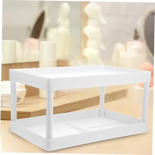 MUCKLILY Double Layer Badezimmer Regal Aufbewahrung Rack Multifunktionale Badablage mit Glatter Oberfläche Platzsparend Geeignet für Küche Bad und Büro Stabil und Praktisch MUCKLILY Double Layer Badezimmer Regal Aufbewahrung Rack Multifunktionale Badablage mit Glatter Oberfläche Platzsparend Geeignet für Küche Bad und Büro Stabil und Praktisch von MUCKLILY