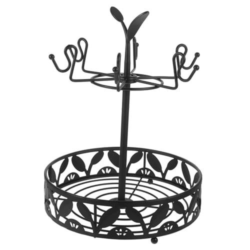 MUCKLILY Drehbarer Kaffeetassenhalter mit Ablagekorb Praktischer Mug Tree Organizer für Teetassen und Küchenutensilien für Theke Aufbewahrung MUCKLILY Drehbarer Kaffeetassenhalter mit Ablagekorb Praktischer Mug Tree Organizer für Teetassen und Küchenutensilien für Theke Aufbewahrung von MUCKLILY