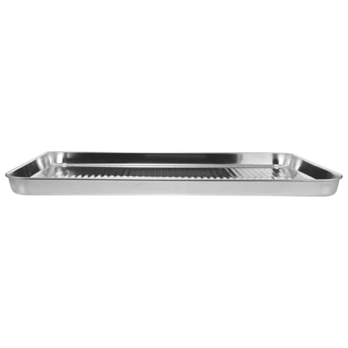 MUCKLILY Edelstahl Backblech Antihaft Backform für Brot Pizza Plätzchen Vielseitiges Wiederverwendbares Backblech mit Gleichmäßiger Hitzeverteilung Leicht zu Reinigen für Backen Zuhause MUCKLILY Edelstahl Backblech Antihaft Backform für Brot Pizza Plätzchen Vielseitiges Wiederverwendbares Backblech mit Gleichmäßiger Hitzeverteilung Leicht zu Reinigen für Backen Zuhause von MUCKLILY