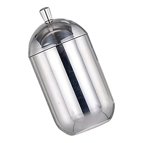MUCKLILY Edelstahl Baumwollstäbchen Box mit Deckel Staubdichter Wattepads Behälter Kompakt Leichter Organizer für Badezimmer Wohnzimmer und Schminktisch Langlebiger Wattebausch von MUCKLILY