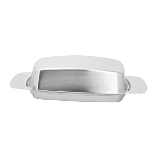 MUCKLILY Edelstahl Butterdose mit Deckel Staubdichte Aufbewahrungsbox für Kühlschrank Praktische Butterschale Hochwertiger Butterbehälter für Ordentliche Küchenorganisation Stilvolles von MUCKLILY