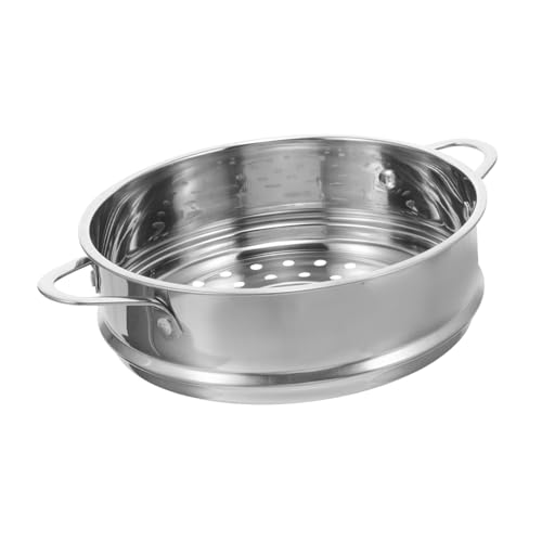 MUCKLILY Edelstahl Dampfkorb mit Atmungsaktivem Lochdesign Rostfrei Leichter Gemüsedämpfer für Reis Eier Fisch Vielseitiger Dämpfeinsatz für Töpfe und Kochtöpfe von MUCKLILY