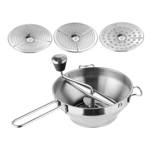 MUCKLILY Edelstahl Lebensmittelpressgerät Manueller Kartoffelstampfer Obst Gemüsebrei Küchenwerkzeug für Feines Püree Robust Sicher Tragbar für Kartoffeln Karotten Kürbis MUCKLILY Edelstahl Lebensmittelpressgerät Manueller Kartoffelstampfer Obst Gemüsebrei Küchenwerkzeug für Feines Püree Robust Sicher Tragbar für Kartoffeln Karotten Kürbis von MUCKLILY