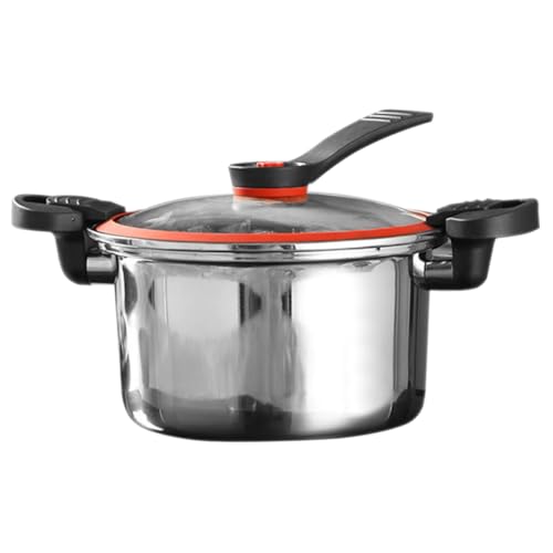MUCKLILY Edelstahl Niederdruck dämpftopf Mikrodruck Suppentopf für Gas Induktion Herd Schonendes Kochen Nährstofferhaltend Zeitersparnis von MUCKLILY