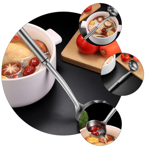 MUCKLILY Edelstahl Ölfilterlöffel Fetttrennkelle Suppenkelle für Hotpot und Zuhause Langlebig Leicht zu Reinigen mit Aufhängeloch Gesundes Kochen für Familie und Diätbewusste MUCKLILY Edelstahl Ölfilterlöffel Fetttrennkelle Suppenkelle für Hotpot und Zuhause Langlebig Leicht zu Reinigen mit Aufhängeloch Gesundes Kochen für Familie und Diätbewusste von MUCKLILY