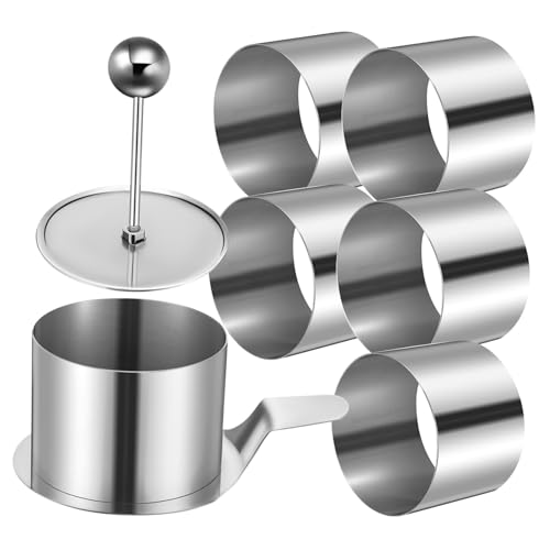 MUCKLILY Edelstahl Rund Backform für Kleine Kuchen Mousse Ringe Stabil Langlebig für Ofen Backen Zuhause Dessert und Party MUCKLILY Edelstahl Rund Backform für Kleine Kuchen Mousse Ringe Stabil Langlebig für Ofen Backen Zuhause Dessert und Party von MUCKLILY