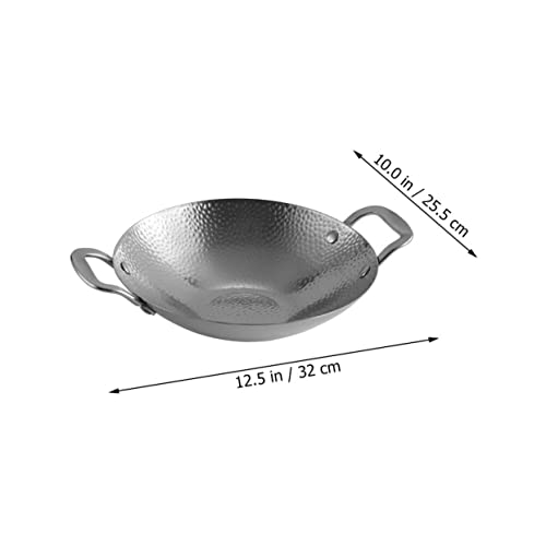 MUCKLILY Edelstahl Wok Topf Small Pot mit Doppeltem Griff Leicht Hitzebeständig Langlebig für Koreanischen Bbq Hot Pot und Vielseitiges Kochen zu Hause und Unterwegs MUCKLILY Edelstahl Wok Topf Small Pot mit Doppeltem Griff Leicht Hitzebeständig Langlebig für Koreanischen Bbq Hot Pot und Vielseitiges Kochen zu Hause und Unterwegs von MUCKLILY