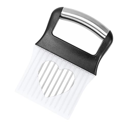 MUCKLILY Edelstahl Zwiebelschneider Halter für Gemüse und Obst Praktischer Slicing-assistent mit Rutschfestem Griff für Zwiebeln Tomaten Kartoffeln und Küchenhelfer für Hausfrauen und von MUCKLILY