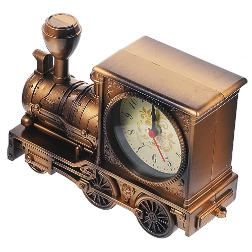 MUCKLILY Eisenbahnlok Uhr Kreative Desktop Uhr im Retro Design für Schlafzimmer und Wohnzimmer Lustige Tischuhr Langlebigen Elektronischen Komponenten Zufälliger von MUCKLILY