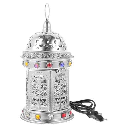 MUCKLILY Eleganter Elektrischer Weihrauchbrenner Aus Metall Aromabrenner Für Zuhause Büro Yoga-Raum Stilvolles Design Mit Arabischen Elementen Und Eu-stecker Luftreinigung Entspannung von MUCKLILY