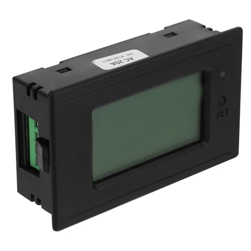 MUCKLILY Elektronisches Strommessgerät mit Lcd Display Wechselstrom Energiezähler für Haushaltsgeräte Misst Spannung Strom Leistung und Energieverbrauch Präzise Stromüberwachung von MUCKLILY