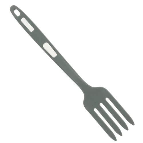 MUCKLILY Ergonomische Silikon kochgabel mit Rutschfestem Griff Praktische Salat Pastagabel Hitzebeständig Antihaftbeschichtet Küchenfreundliches Utensil für Vielseitiges Kochen und von MUCKLILY