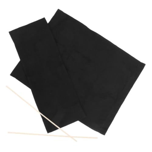 MUCKLILY Ergonomischer Klappstuhl Bezug aus Robustem Canvas mit Holzrahmen Komfortable Sitzauflage für Camping Regiestühle Faltbar Langlebig Passend für Sitzfläche Schwarz von MUCKLILY