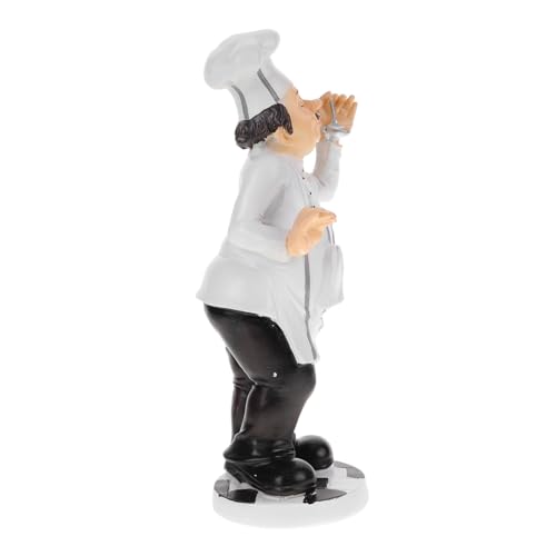 MUCKLILY Europäischer Harz Koch Figur Dekofigur Koch Skulptur für Restaurant Bäckerei Tischdeko Stabiles Stehmodell Geschenkidee MUCKLILY Europäischer Harz Koch Figur Dekofigur Koch Skulptur für Restaurant Bäckerei Tischdeko Stabiles Stehmodell Geschenkidee von MUCKLILY