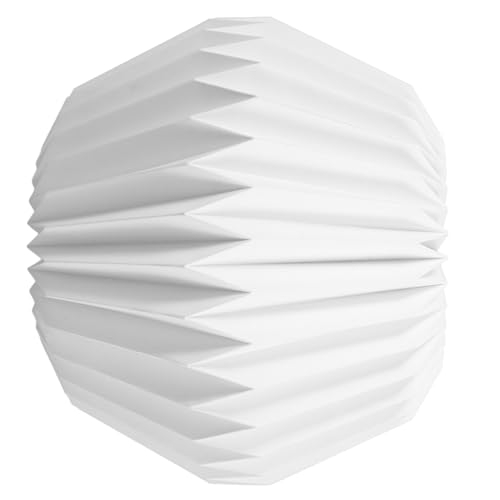 MUCKLILY Faltbarer Papier Lampenschirm Weiß Geometrisch DIY Hängelampe Einfacher Stil Wohnraumdekoration Für Partys Hochzeiten Geburtstag von MUCKLILY