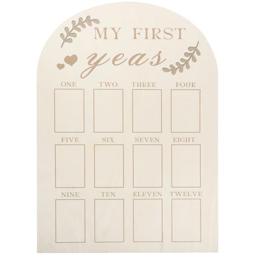MUCKLILY Fotoanzeige Für Das Erste Jahr Holztafel Babys Erstes Jahr Fotorahmen Meilensteintafel 12 Monate Baby-Bilderrahmen 1. Geburtstag Kinderzimmer-Dekoration Für Jungen Mädchen MUCKLILY Fotoanzeige Für Das Erste Jahr Holztafel Babys Erstes Jahr Fotorahmen Meilensteintafel 12 Monate Baby-Bilderrahmen 1. Geburtstag Kinderzimmer-Dekoration Für Jungen Mädchen von MUCKLILY