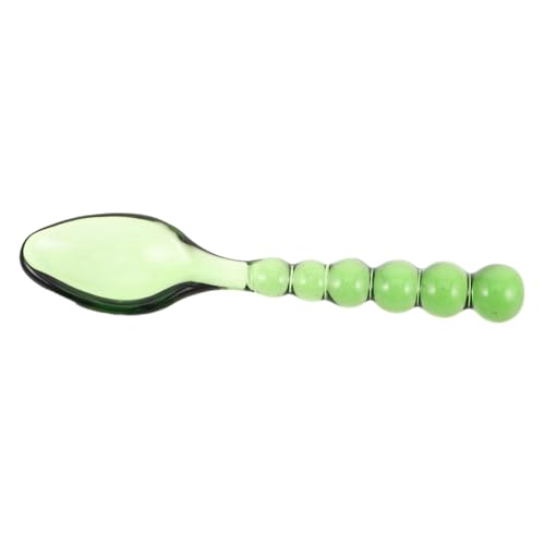 MUCKLILY Glas Rührlöffel Transparent Kreatives Design Vielseitig Einsetzbar für Kaffee Tee Cocktails Eis Dessert Elegante Glaslöffel für Zuhause Bar Party von MUCKLILY