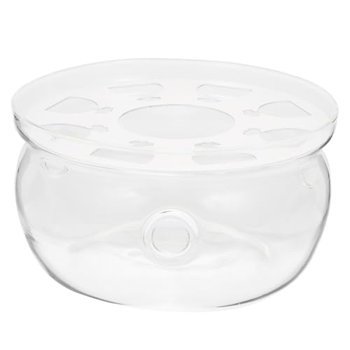 MUCKLILY Glas Teewärmer Stövchen Weiß Praktisch Hitzebeständig Teekannenwärmer Für Tee Milch Kaffee Wärmer Für Zuhause Büro Wohnzimmer von MUCKLILY