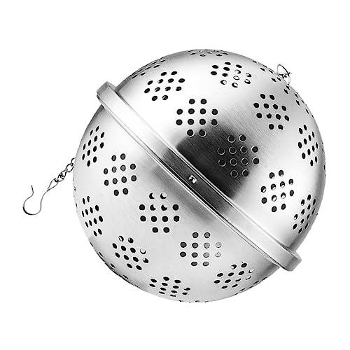 MUCKLILY Groß Gewürzfilterkugel Tee-Ei Mesh-Teekugel Kochei Gewürz-Ei Sieb gewürze Teefilterkugel Teeblattfilter Kaffee Tee ball Filterkorb Metall feinmaschig Rostfreier Stahl Teesieb von MUCKLILY