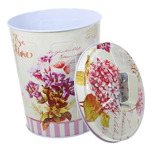 MUCKLILY Große Snackdose mit Deckel Aufbewahrungsbox mit Blumenmuster Vielseitige Kekse Süßigkeitenbox für Geschenkverpackung Kompakt und Leicht für Wohnzimmer und Partygebrauch von MUCKLILY