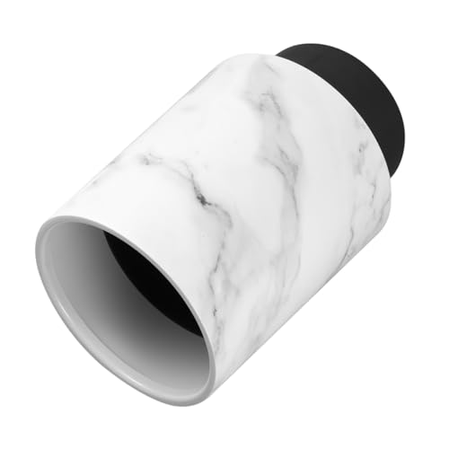 MUCKLILY Großer Mülleimer mit Marmoroptik Doppelwandiger Abfalleimer für Wohnzimmer Küche Bad Abfallbehälter ohne Deckel Leicht zu Reinigen Modernes Design von MUCKLILY