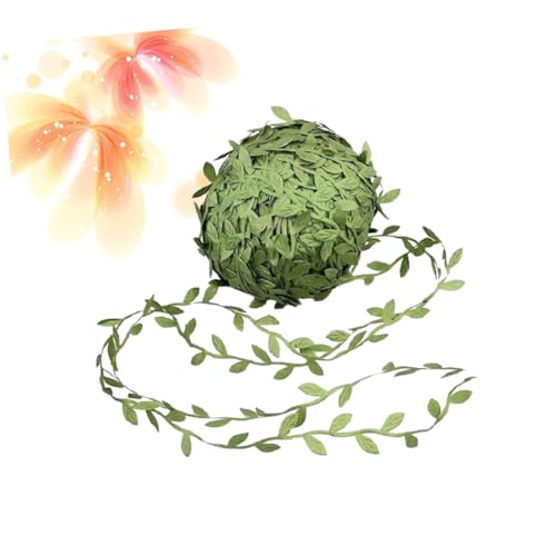 MUCKLILY Grüne Blättergirlande aus Hochwertigem Stoff Yards Langlebig Dekorative Weinrebe für DIY Basteln Hochzeit Party Wand Tischdeko von MUCKLILY