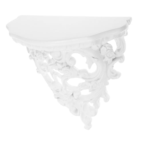 MUCKLILY Hängeregal aus Resin mit Vintage Schnitzerei Wandregal Schwebend Starke Tragkraft Dekoratives Wanddisplay für Wohnzimmer Küche Bad Vielseitiger Aufbewahrungs Präsentationsständer von MUCKLILY