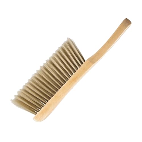 MUCKLILY Handbesen mit Holzgriff Weiche Borsten für Staubfreies Reinigen Kompakt und Langlebig Vielseitig Einsetzbar für Betten Möbel Fensterbänke für Hausstaub und Feine Partikel von MUCKLILY