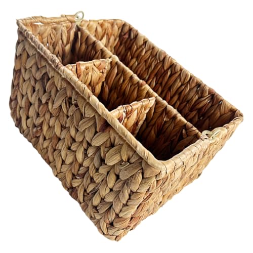 MUCKLILY Handgefertigter Besteckkorb aus Hyazinthengeflecht Multifunktionaler Organizer für Messer Gabeln Löffel und Essstäbchen Langlebiger Küchenutensilien behälter Stilvoller von MUCKLILY