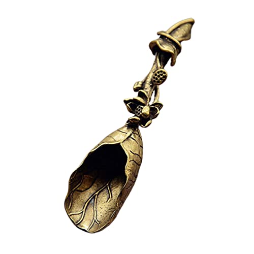 MUCKLILY Handgefertigter Teelöffel aus Massivem Messing Lotus form Kleine Teeschaufel für Losen Tee Vielseitig für Kaffee Milchpulver Gewürze Ergonomisch und Langlebig MUCKLILY Handgefertigter Teelöffel aus Massivem Messing Lotus form Kleine Teeschaufel für Losen Tee Vielseitig für Kaffee Milchpulver Gewürze Ergonomisch und Langlebig von MUCKLILY