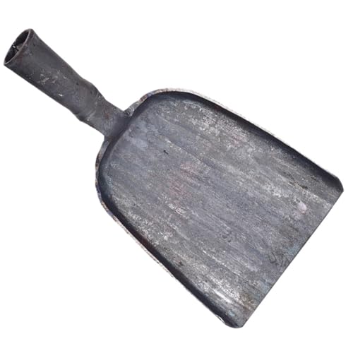 MUCKLILY Handgeschmiedete Kohleschaufel aus Robustem Stahl Integrierte Form Glatte Oberfläche ohne Grate für Holzgriff Vielseitig für Kamin Ofen und Haushalt Langlebig und Platzsparend von MUCKLILY