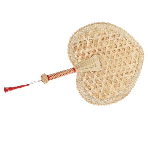 MUCKLILY Handgewebter Sommerfächer aus Natürlichem Weizenstroh mit dekorativem Muster Leichter Tragbarer Handfächer für Picknick Strand und Outdoor aktivitäten Nachhaltiger Stilvoller und von MUCKLILY