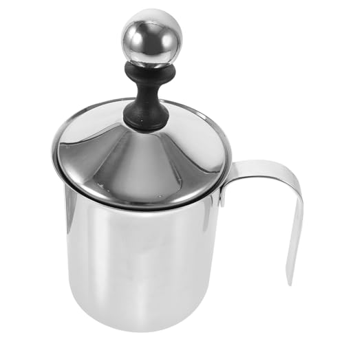 MUCKLILY Handmilchschäumer Doppel Mesh Manuell für Cappuccino und Latte für Kaffeeliebhaber und Heimgebrauch Leicht zu Bedienen und Spülmaschinenfest von MUCKLILY