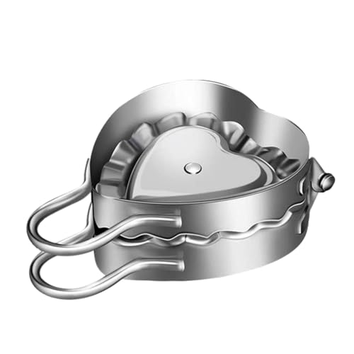 MUCKLILY Herzförmige Knödelform aus rostbeständigem Metall Einfach zu Reinigen Multifunktionales Knödelpresswerkzeug zum Schnellen Formen und Schneiden von Teig für Dumplings MUCKLILY Herzförmige Knödelform aus rostbeständigem Metall Einfach zu Reinigen Multifunktionales Knödelpresswerkzeug zum Schnellen Formen und Schneiden von Teig für Dumplings von MUCKLILY