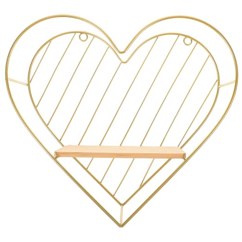 MUCKLILY Herzförmiges Wandregal aus Eisen und Holz Stabiles Wandboard zur Wanddeko und Aufbewahrung Modernes Regal für Kinderzimmer Schlafzimmer Wohnzimmer Ordnung und Präsentation MUCKLILY Herzförmiges Wandregal aus Eisen und Holz Stabiles Wandboard zur Wanddeko und Aufbewahrung Modernes Regal für Kinderzimmer Schlafzimmer Wohnzimmer Ordnung und Präsentation von MUCKLILY