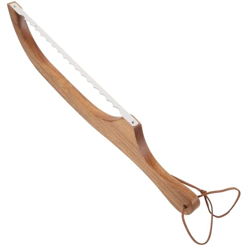 MUCKLILY Holz Brotmesser mit Wellenschliff Langlebig und Scharf Ergonomischer Griff Vielseitiger Küchenhelfer für Brot Kuchen und Gebäck zum Backen und Servieren von MUCKLILY