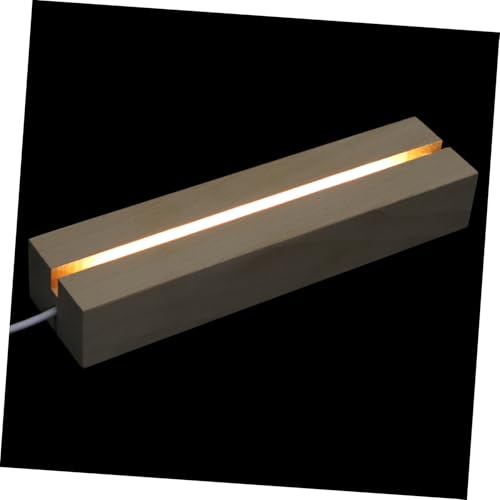 MUCKLILY Holz LED Nachtlicht Basis Rechteckig Warmweiß Lichtsockel DIY Kreativ Retro Dekorativ Ständer für Nachtlichter und Vitrinenbeleuchtung Langlebig Geschenkidee für Erwachsene und MUCKLILY Holz LED Nachtlicht Basis Rechteckig Warmweiß Lichtsockel DIY Kreativ Retro Dekorativ Ständer für Nachtlichter und Vitrinenbeleuchtung Langlebig Geschenkidee für Erwachsene und von MUCKLILY