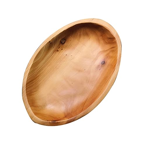 MUCKLILY Holz Obsttablett Oval Serviertablett für Restaurant Snack und Obstaufbewahrung Hochwertiges Holz für Wohnzimmer von MUCKLILY