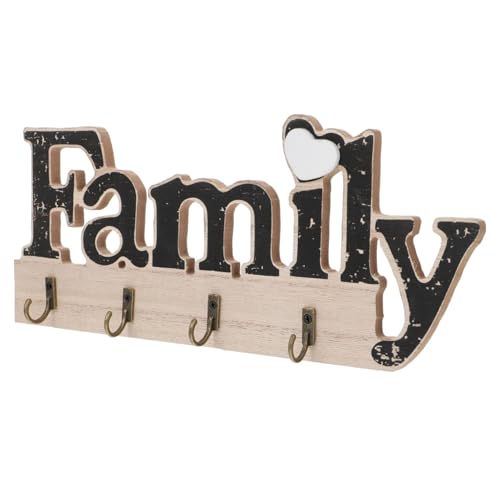 MUCKLILY Holz Schlüsselhaken mit Wandregal Dekorativer Wandhalter für Schlüssel und Garderobe Stabiler Natürlicher Holzaufhänger für Eingangsbereich und Haushalt Multifunktional und von MUCKLILY