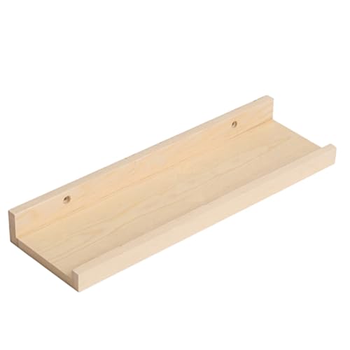 MUCKLILY Holz Wandregal Schwebendes Wandbrett mit Stabiler Tragkraft Glatter Oberfläche Vielseitig als Aufbewahrungs Dekoregal für Wohnzimmer Schlafzimmer Küche und Flur Geeignet von MUCKLILY