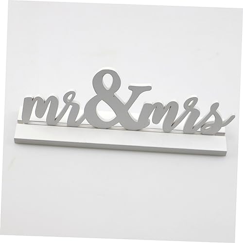 MUCKLILY Holzbuchstaben Hochzeit Deko Teiliges Freistehendes Mr And Mrs Schild Weiß für Party Tischdekorationen mit Feiner Verarbeitung und Vielseitigem Einsatz von MUCKLILY