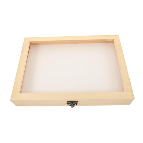 MUCKLILY Holzkasten für Insekten und Schmetterlinge Unlackierte Vitrine mit Eva Polsterung für Präsentation und Langfristige Aufbewahrung von Insektenproben Naturholz Finish von MUCKLILY