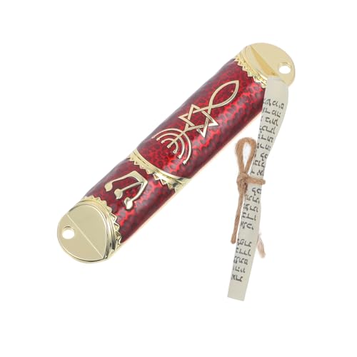 MUCKLILY Jüdische Mezuzah Türplakette Metall mit Schriftrolle Religiöse Türdekoration Feine Handwerkskunst Antikes Design Geeignet für Hauseingang Stilvolles Judaica Geschenk von MUCKLILY