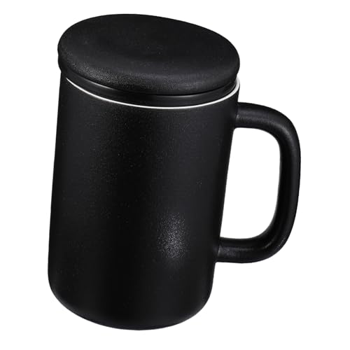 MUCKLILY Keramik Teetasse mit Feinem Sieb und Deckel Japanischer Stil Langlebige Porzellan Teebecher für Büro und Zuhause Geeignet für Tee Kaffee Wasser für Freunde und Familie von MUCKLILY