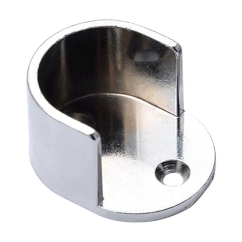 MUCKLILY Kleiderstange Halterung aus Zinklegierung Einfach zu Montierender Schrankrohr Sockel Minimalistisches Design Vielseitig Einsetzbar als Garderoben Duschstangenhalter Passend für von MUCKLILY