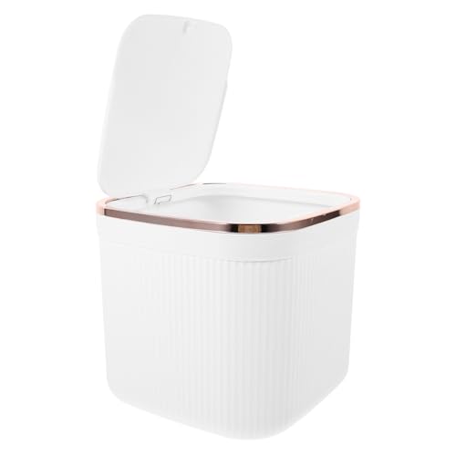 MUCKLILY Kleiner Tischmülleimer mit Deckel Kompakter Desktop Abfallbehälter aus Geruchsdicht und Vielseitig für Büro Schlafzimmer und Nachttisch Geeignet MUCKLILY Kleiner Tischmülleimer mit Deckel Kompakter Desktop Abfallbehälter aus Geruchsdicht und Vielseitig für Büro Schlafzimmer und Nachttisch Geeignet von MUCKLILY