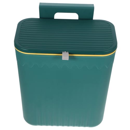 MUCKLILY Kompakter Wandmülleimer mit Deckel Großer Kapazität Klapp Schiebbarer Biomülleimer für Küche Bad Wc Vielseitiger Küchenabfallbehälter für Schranktür Wandmontage von MUCKLILY