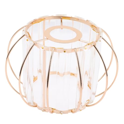 MUCKLILY Kristallglas Lampenschirm Deckenleuchte Wohnzimmerlampe Goldfarbener Glaslampenschirm Pendelleuchte Lichtabdeckung für Schlafzimmer Esszimmer Küche von MUCKLILY