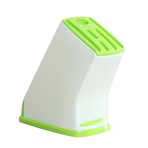MUCKLILY Küchenmesser Organizer Multifunktionales Messerablage Rack aus Lebensmittelechtem mit Schnellem Wasserabfluss für Verschiedene Messerarten Grün für Küche von MUCKLILY